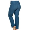 thumbnail image 2 of Women's Classic Solid Straight Leg Jeggings-Plus Size, Teal, 2XL, 2 of 4