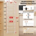 thumbnail image 2 of Delamu 8-Tier Over the Door Pantry Organizer, Heavy-Duty Metal Pantry Door Organizer with 8 Baskets, Hanging Storage Door Organization Kitchen Door Rack, White, 2 of 6