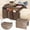 Coffee, variant on Sofa Armrest Organizer With Cup Holder Tray For Recliner Couch, TV Remote Holder, Bedside Storage, Cellphone & Tablet Pocket
