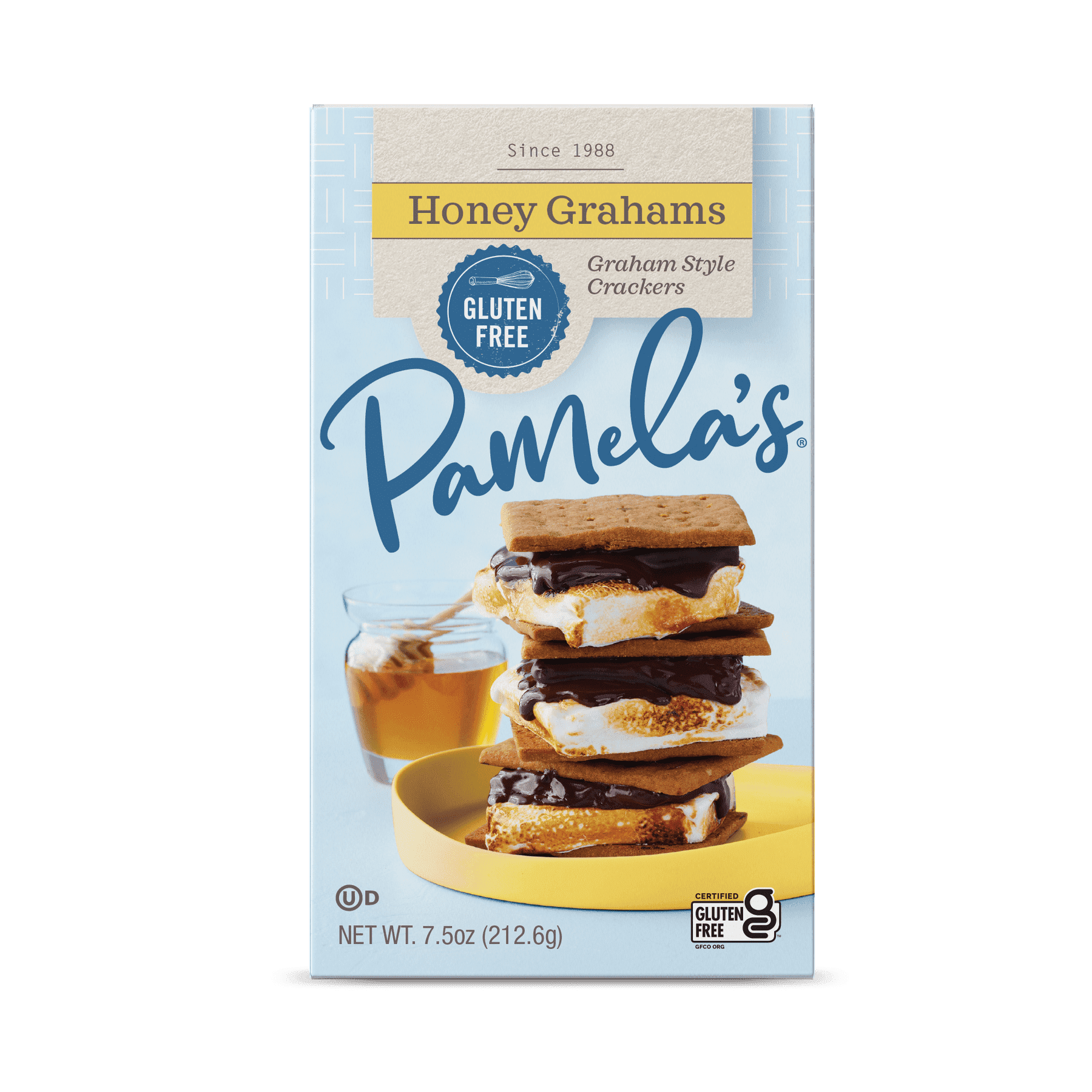 (3 pack) Pamela’s Gluten-Free Honey Grahams, 7.5 oz Box