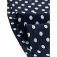 thumbnail image 5 of Allegra K Women's Polka Dots Turn Down Collar Contrast Tie Neck Short Sleeve Blouse Top, 5 of 6