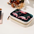 thumbnail image 7 of Flamingo Velvet Portable Storage Box with Removable Compartment - a Stylish Decorative Box, Bracelet Holder, and Jewelry Stand - Gift, 7 of 7