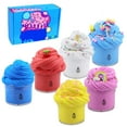 thumbnail image 1 of 6pcs Butter Sludge Toy Stress Relief and Anxiety Reduce Butter Slime Kit Non-sticky Clay Sludge Toy Sensory Development Slime Mud Supplies for Kids Ages 3, 1 of 5