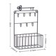 thumbnail image 2 of Simple Wrought Iron Storage Rack Wall Mounted Shelf Creative Multifunctional Wall Ornament with Hooks for Bedroom Living Room (Black), 2 of 5