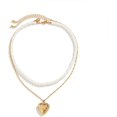 thumbnail image 1 of HAHDAXIA Colliers Cœur Dorés Collier Cœur Épais Collier Cœur Bouffant pour Femmes Collier Chaîne Serpent Collier Chevrons Collier Ras-du-Cou Épais pour Femmes Filles, 1 of 6