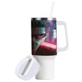 thumbnail image 2 of 40 Oz Car Handle Water Bottle Water Cup Water Bottle Water Jug Coffee Cup Travel Water Bottle Cyberpunk Man, 2 of 8