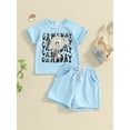 thumbnail image 2 of Gupgi Baby Shorts Set Short Sleeve Cartoon Print T-Shirt and Shorts Newborn Baseball Outfits, 2 of 9