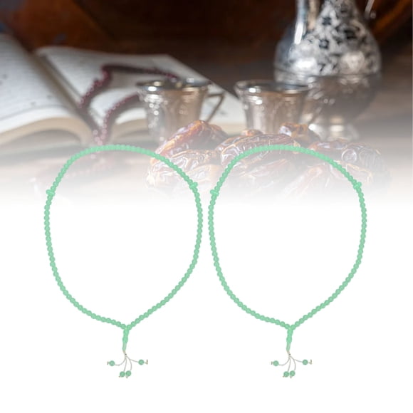 Cuentas De Tasbih Musulmán, Pulsera De Plástico, Decoración De Suspensión Significativa, Luminosa, 2 Piezas, 99 Cuentas, Tasbih Musulmán Para Eid Ramadán
