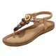 thumbnail image 1 of Sandalias de verano para mujer, estilo bohemio, con diamantes de imitación, planas, con separadores de dedos, 1 of 6
