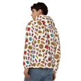 thumbnail image 4 of Vsdgher Hot Dog Pizza Mens Hoodies Zip Hoodie, Hoodies for Men, Zip-up Hooded Sweatshirt-Large, 4 of 5
