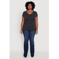 thumbnail image 3 of Women's Plus Size Basic V Neck T Shirt, 3 of 5