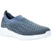 Women's Propet TravelBound Fastknit Slip On Sneaker Denim/Silver Mesh