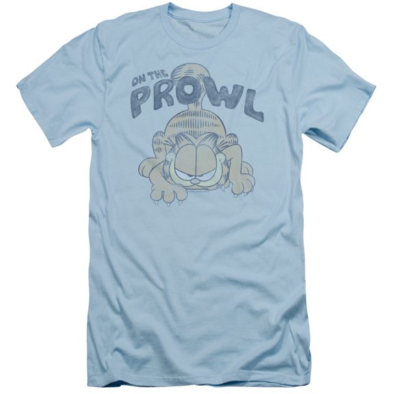 Garfield Prowl S/S Adult 30/1 T-Shirt Light Blue