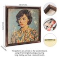 thumbnail image 2 of Retro Woman Floral Shirt Portrait Wooden Sign Wall Plaque - Vintage Art Decoration, Wall Decoration - Ideal Gift For Home Decoration, Living Room, Bathroom, Bedroom, Garden, Dining, Bar, Cafe, Fest, 2 of 7