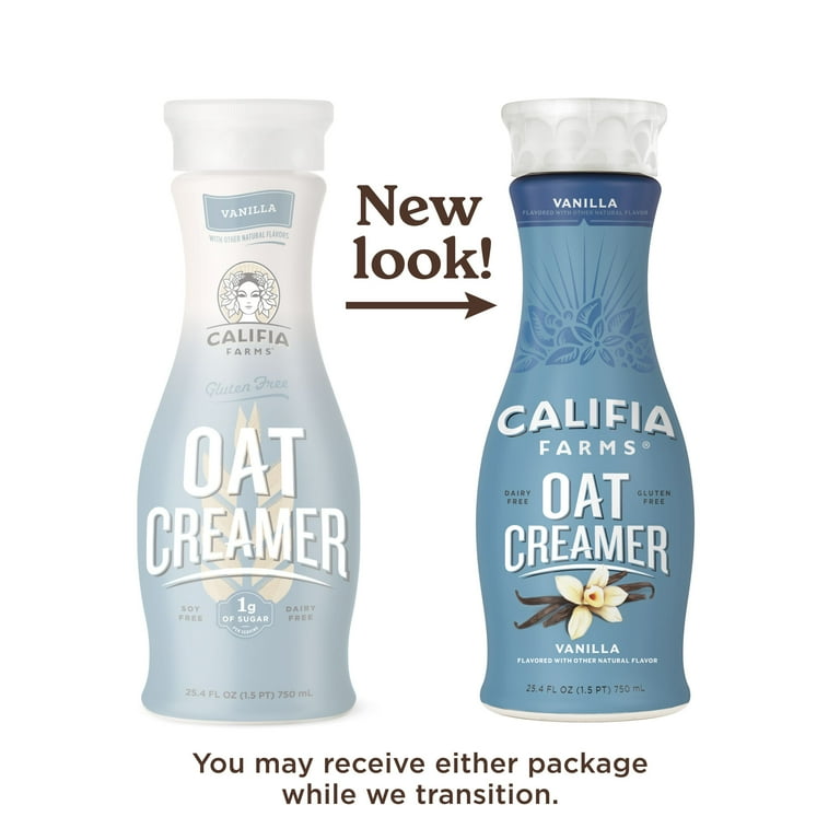 Califia Farms Cinnamon Roll Oat Milk Coffee Creamer, Fluid