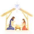 thumbnail image 2 of Costway 4 Ft Lighted Nativity Scene with 272 Warm & Cold White LED Lights, Ground Stakes, 2 of 10