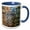 Blue/White, variant on 3drose, Image of a Tortoise Shell. Decorative Texture or Pattern, 11oz Two-tone Green Mug