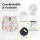 thumbnail image 4 of Balery Retro Floral Pantalones cortos deportivos para mujer con forro y dos bolsillos, elásticos, para entrenamiento, gimnasio, yoga-X-Large, 4 of 7