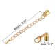 thumbnail image 2 of 10 Juegos 5mm Cuero Cordón Extremo Tapas con Langosta Cierres y Extensor Cadena para Bricolaje Unique Bargains Claro Dorado, 2 of 7