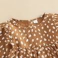 thumbnail image 4 of Enfant en Bas Âge Bébé Filles Robe Décontractée Irrégulière Imprimé Point Volant Manches Longues Cou en Vrac Princesse Mignonne Robe, 4 of 6