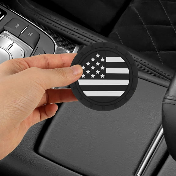 UPKOCH 4PCS Truck Accessories Interior Rubber Black Anti Slip Car Coasters For Cup Holders