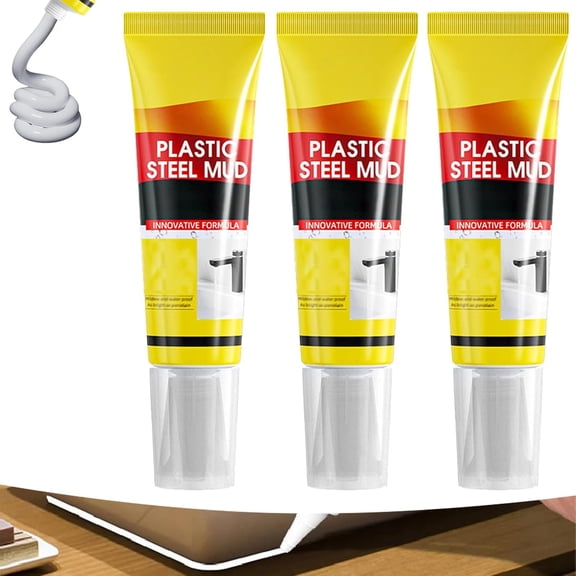 Multifunctional Waterproof White Caulk with Scraper, Shower Caulking Kit, White Bathroom Caulk Has Strong Adhesion, Suitable for Windows and Toilets, Quick Drying (3)