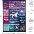 thumbnail image 5 of Horse Gifts for Girls Women - Horse Blanket for Girls - Gifts for Horse Lovers - Just A Girl Who Loves Horses - Birthday Gifts for Horse Lovers Throw Blanket 50x60, 5 of 6
