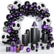 thumbnail image 2 of Kit de arco de guirnalda de globos de Halloween, 143 piezas, globos negros y morados de 18, 12, 10 y 5 pulgadas, 2 of 4