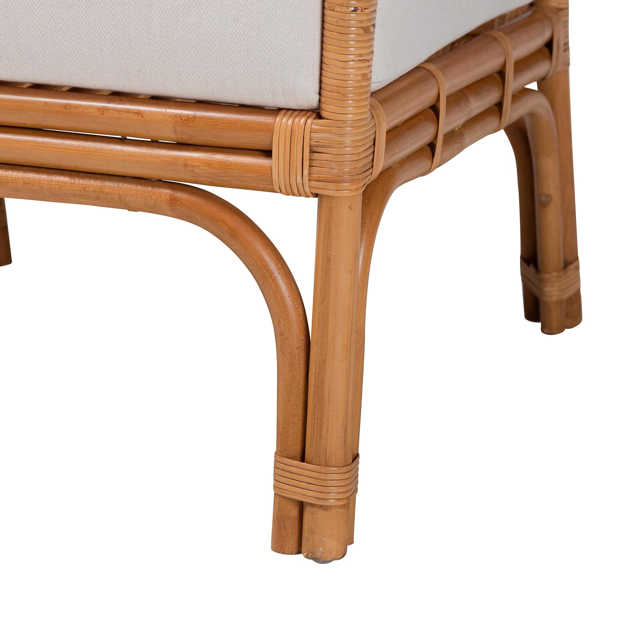 bali & pari Marisa Boho Arm Chair, Light Honey