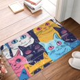 thumbnail image 4 of Disketp Colorful Cats Pattern Art Mat for Front Door Outside - Doormat Outdoor Entrance - Welcome Mats Outdoor,Outside Entry and Outdoor Entrance 16''x24'', 4 of 7