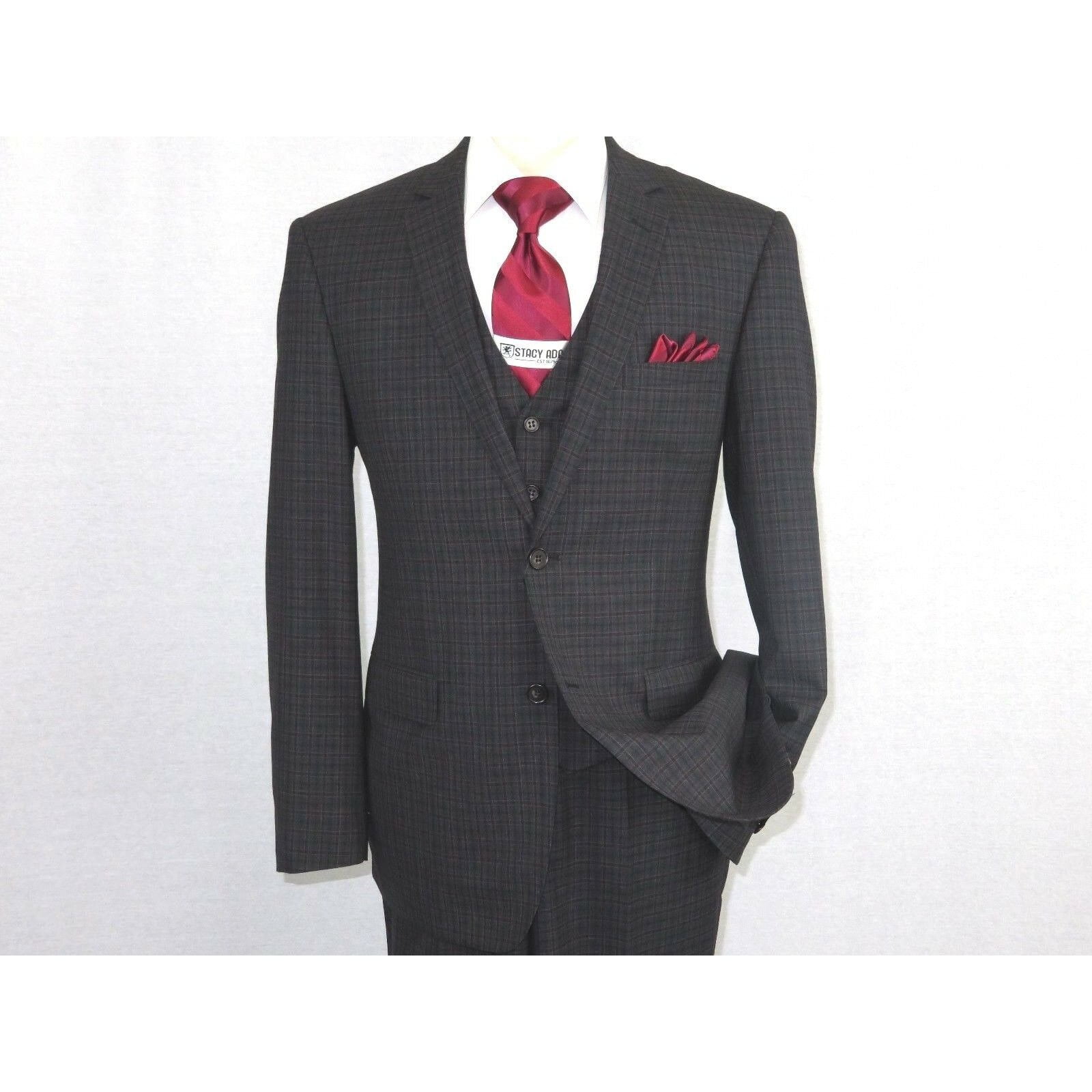 Renoir - Men Wool Super 140s Vested Slim Suit Rivelino Renoir English ...