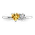 thumbnail image 5 of Sterling Silver Rhodium-plated Polished Citrine and Diamond Ring QR7063NOV, 5 of 5