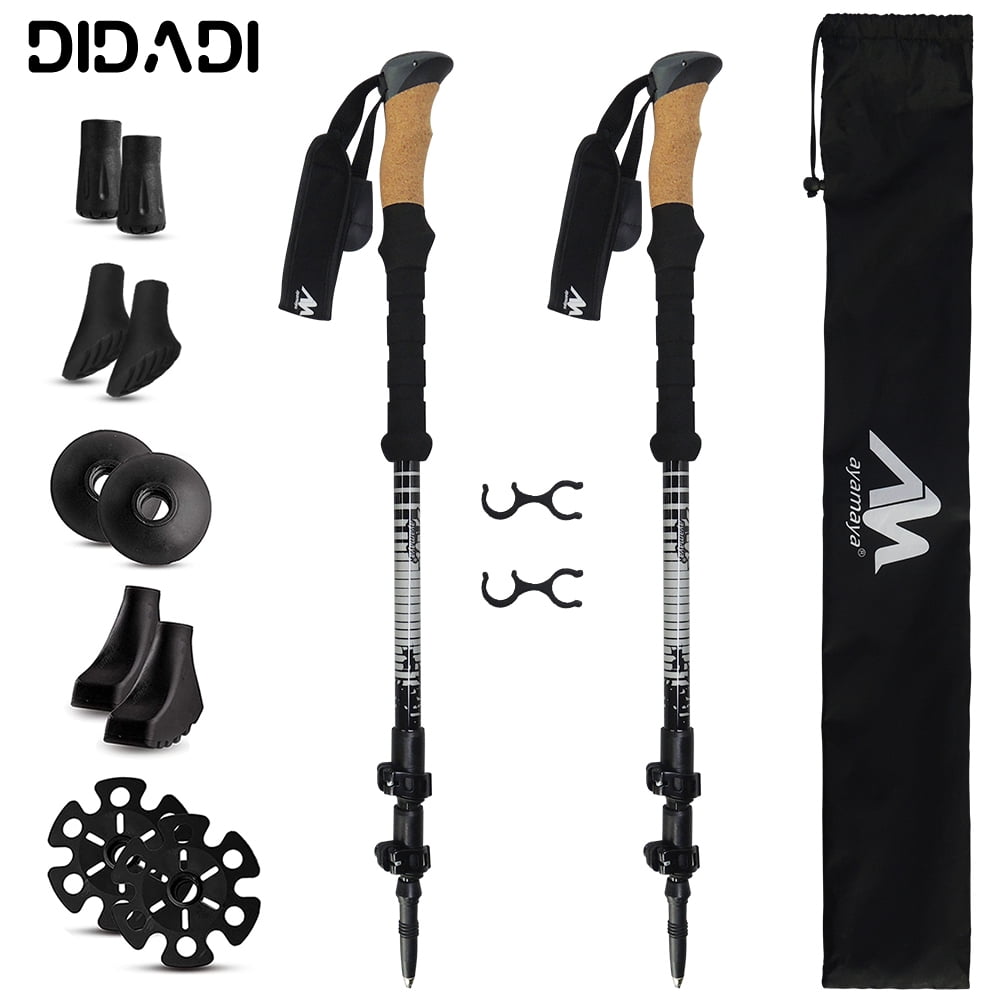 AircraftGrade Aluminum Trekking Poles Walking Stick,DIDADI Stretchable