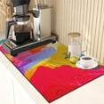thumbnail image 6 of Red Blue Yellow Coffee Mat for Countertops, Painting Abstract Modern Dish Drying Mat 2 Pcs for Kitchen Coffee Bar Accessory Fit Under Coffee Maker Espresso Machine Dish Rack Rubber, 6 of 6