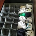 thumbnail image 3 of Cheers.US Sock Drawer Organizer 30 Cell Divider Underwear Organizer, Foldable Fabric Closet Organizer Underwear Storage Boxes for Storing Socks, Belts, Bra, Handkerchiefs, Ties, 3 of 6