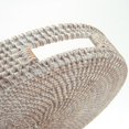 thumbnail image 3 of Round Rattan Tray, Hand Woven Serving Tray with Handles, Wicker Serving Basket, Decorative Tray for Home Decor, Natural, 3 of 9