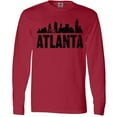 thumbnail image 3 of Inktastic Atlanta Skyline Grunge Long Sleeve T-Shirt, 3 of 5