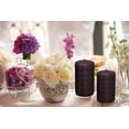 thumbnail image 6 of Hyoola, 2.75 x 5 Unscented Purple Brushed Metallic Rustic Pillar Candles, Paraffin Wax with Cotton Wicks, 6-Pack, 6 of 8