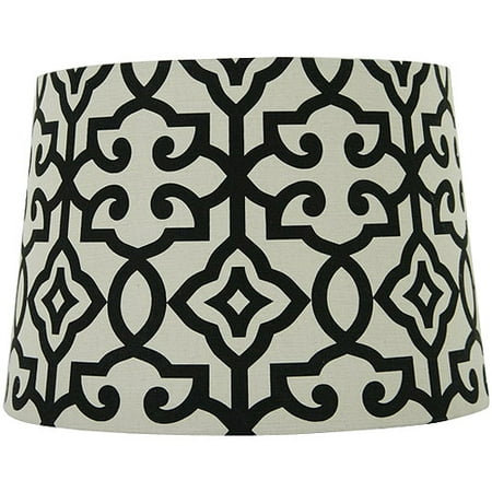 Better Homes and Gardens Irongate Lamp Shade, Black/White