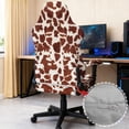 thumbnail image 3 of TSOVTHRID Brown Cow Pattern 4 Pieces Gaming Chair Slipcover with Armrest Covers Stretchy Rotating Gaming Chair Protector Soft Office Desk Chair Cover Cat Scratch Proof, 3 of 7