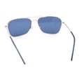 thumbnail image 4 of Concave Curved Metal Vintage Double Bridge Air Force Pilots Sunglasses Rose Gold - Navy, 4 of 4