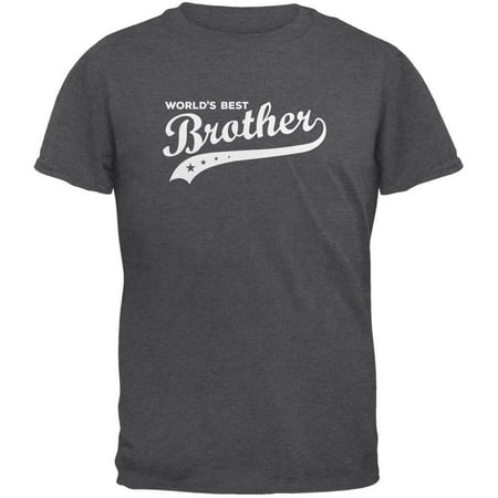 World's Best Brother Dark Heather Adult T-Shirt (The Best Rba Tank)