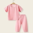 thumbnail image 2 of SDNall 2 Pack Toddler Boys and Girls Casual Outfit, Soft Breathable Short Sleeve round Neck Tee and Elastic Waist Long Pants Set, Loungewear and Everyday Play Clothing Set for Kids Ages 1-11, 2 of 7