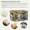 thumbnail image 6 of WOBOGO Schnauzer Puppy Square Storage Basket with Waterproof Canvas and PE Lining Durable PU Leather Handles 14.2×10.2×8.3in, 6 of 9
