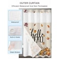 thumbnail image 2 of No Hook Cloth Fabric Shower Curtain with Snap in Liner, Fall Waterproof Shower Curtains Set with See Through Top Window, Thanksgiving Pumpkin Sunflower Autumn Leaves Bath Curtains Shower 36"x78", 2 of 6