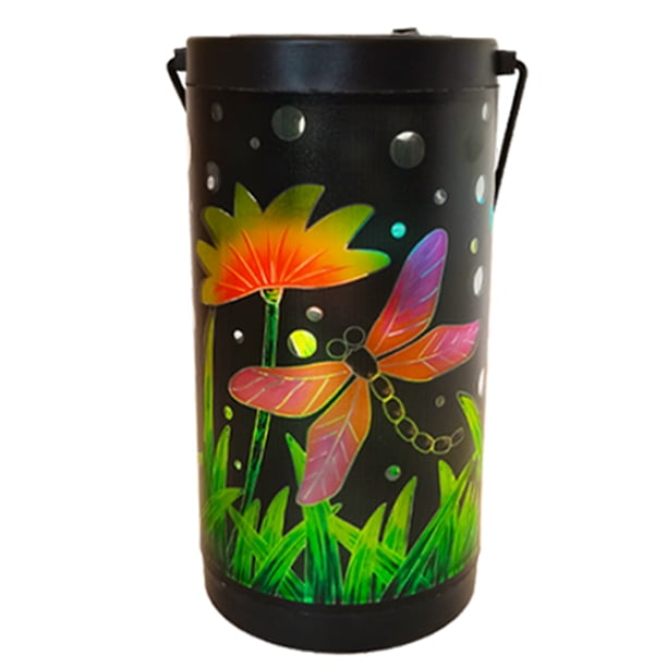 Linterna solar de loto de libélula IP65 resistente al agua JShteea decoración de caminos de patio