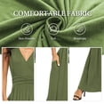 thumbnail image 4 of Asklazy Women Sleeveless Deep V Neck Loose Plain Long Maxi Casual Dress,Mother's Day,XL,Army Green, 4 of 13