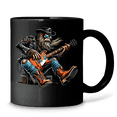 thumbnail image 2 of Lotusprinthandmade Bigfoot Playing A Electric Guitar Rock On Sasquatch Black Ceramic Mug (15oz) (Made In US), Funny Cryptid-Themed Coffee Mug, Quirky Bigfoot Music Lover’S Mug, 2 of 5