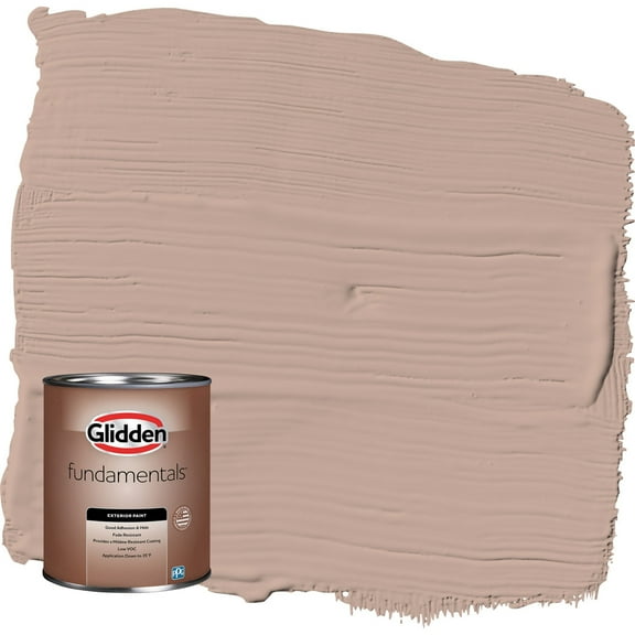 Glidden Fundamentals Taupe Tapestry / Beige Semi-Gloss Exterior Paint, 1 Quart