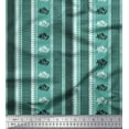 thumbnail image 1 of Soimoi Rayon Fabric Geometric & Striped Floral Block Fabric Prints by Yard 42 Inch Wide, 1 of 3